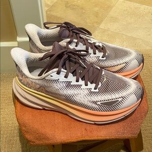 Hoka Women's Purple and Orange Athletic Shoes